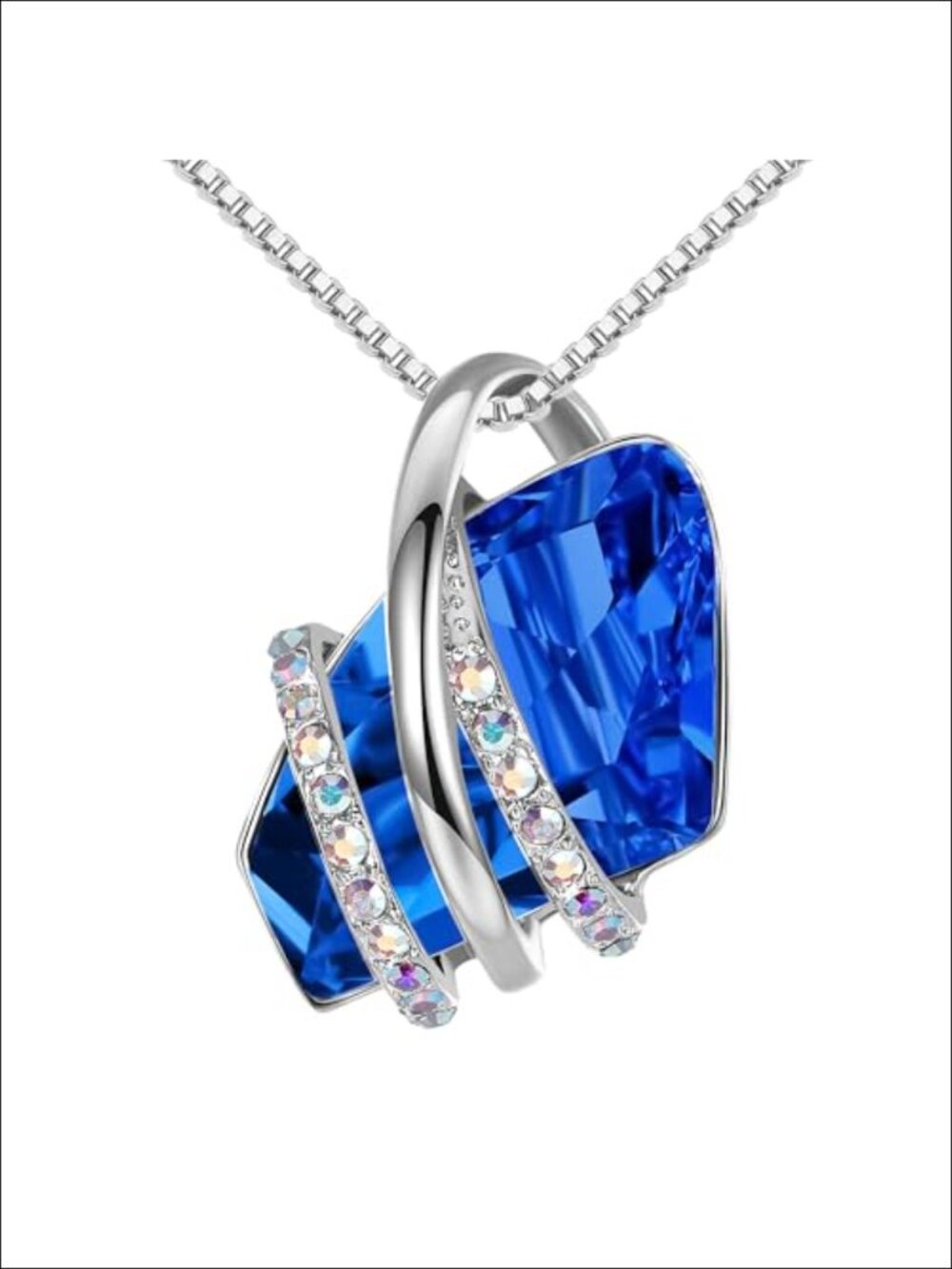 Wish Stone Pendant Necklace, 18K Rose Gold Plated/Silvertone, 18" + 2" Extender
